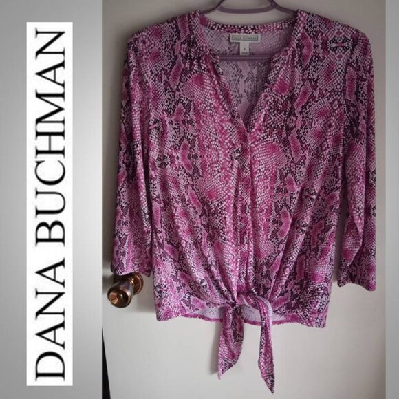 Dana Buchman tie front top size small - Picture 1 of 4